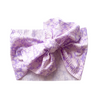 Purple Swirl Ribbed Headwrap Bow