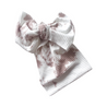 White Neutral Ribbed Headwrap Bow