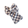 LV Textured Checkered Bow