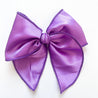 Purple Silk Fable Bow