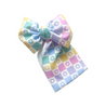 Checkered Flower Bow