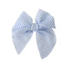 Blue Seersucker Fable Bow