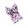 Pink Flower Crown Ghosts Headwrap Bow