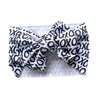Black and White XOXO Headwrap Bow