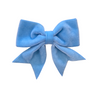 Blue Velvet Bow Clip
