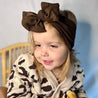Dark Brown Triangle Textured Bow
