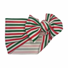 Green and Red Stripes Bow