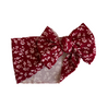 Red Floral Bow