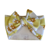 Yellow Checkered Bow Headwrap