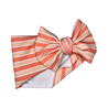 Coral Stripes Bow