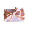 Pastel Orange Stripes Bow