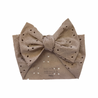 Taupe Eyelet Bow