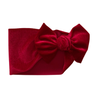 Red Corduroy Bow Headwrap